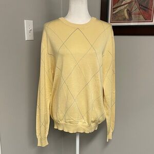 BROOKS BROTHERS Men’s Argyle Country Club Silk Sweater Size Large